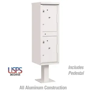 SALSBURY INDUSTRIES 3302WHT-U Outdoor Parcel Locker, 16 x 62 x 18 Inch Size, White | CE7HWL