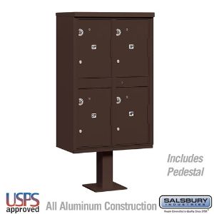 SALSBURY INDUSTRIES 3304BRZ-U Outdoor Parcel Locker, 30.5 x 62 x 18 Inch Size, Bronze | CE7HWQ