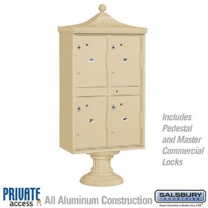 SALSBURY INDUSTRIES 3304R Outdoor Parcel Locker, 31 x 71.75 x 18.5 Inch Size, With Private Access | CE7JJH