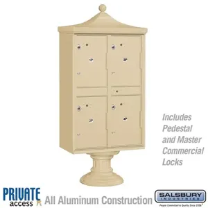 SALSBURY INDUSTRIES 3304R-SAN-P Outdoor Parcel Locker, 31 x 71.75 x 18.5 Inch Size, With Private Access | CE7JJC