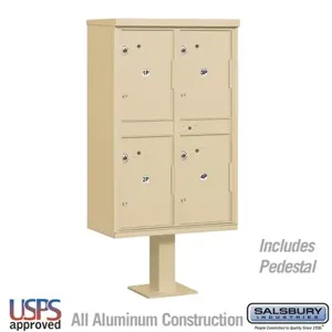 SALSBURY INDUSTRIES 3304SAN-U Outdoor Parcel Locker, 30.5 x 62 x 18 Inch Size, Sandstone | CE7HWX