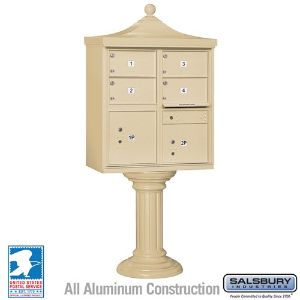 SALSBURY INDUSTRIES 3308R Decorative Mailbox Cluster Box Unit, 31 x 71.75 x 18.5 Inch Size | CE7JGP