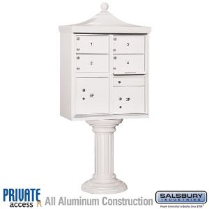 SALSBURY INDUSTRIES 3305R-WHT-P Cluster Box Unit, 31 x 71.75 x 18.5 Inch Size, With Private Access | CE7JHH