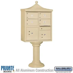 SALSBURY INDUSTRIES 3305R Mailbox Unit, 31 x 71.75 x 18.5 Inch Size, With Private Access | CE7JGR