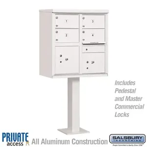 SALSBURY INDUSTRIES 3305WHT-P Cluster Box Unit, 30.5 x 62 x 18 Inch Size, With Private Access | CE7EUN