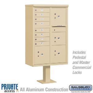 SALSBURY INDUSTRIES 3306SAN-P Cluster Box Unit, 30.5 x 62 x 18 Inch Size, With Private Access | CE7EVF