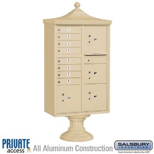 SALSBURY INDUSTRIES 3306R-SAN-P Cluster Box Unit, 31 x 71.75 x 18.5 Inch Size, With Private Access | CE7JHR