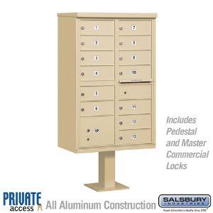 SALSBURY INDUSTRIES 3313 Cluster Box Unit, 30.5 x 62 x 18 Inch Size, With Private Access | CE7ETC