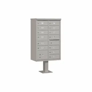 SALSBURY INDUSTRIES 3313GRY-U Cluster Box Unit, 30.5 x 62 x 18 Inch Size, 13 Doors, Gray | CE7ETR