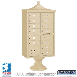 SALSBURY INDUSTRIES 3313R Decorative Mailbox Cluster Box Unit, 31 x 71.75 x 18.5 Inch Size | CE7JGL