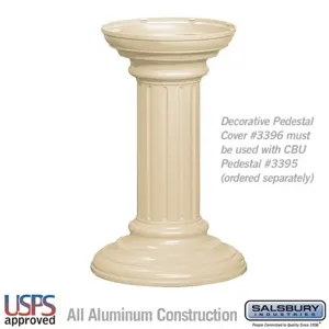 SALSBURY INDUSTRIES 3396 Pedestal Cover, 17.75 x 27.75 x 17.75 Inch Size | CE7JJG