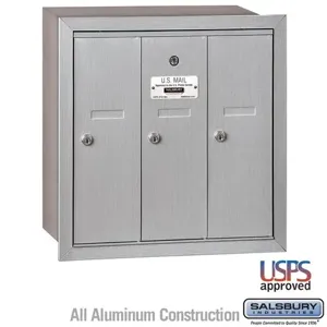 SALSBURY INDUSTRIES 3503 Vertical Mailbox, 18.75 x 19 x 7.5 Inch Size, 3 Door | CE7JYL