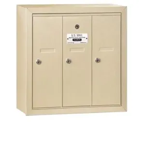 SALSBURY INDUSTRIES 3503SSU Vertical Mailbox, 18.75 x 19 x 7.5 Inch Size, Sandstone, 3 Door | CE7JYN