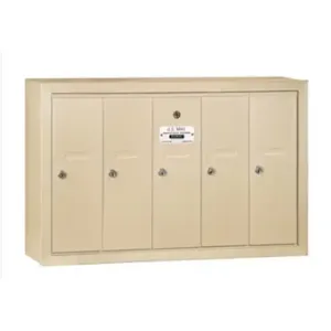 SALSBURY INDUSTRIES 3505SSU Vertical Mailbox, 29.75 x 19 x 7.5 Inch Size, Sandstone, 5 Door | CE7JYV