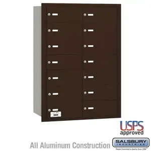 SALSBURY INDUSTRIES 3614ZRU Horizontal Mailbox, 29.25 x 40.75 x 16.5 Inch Size, Bronze, Rear Loading | CE7DZY