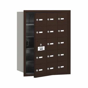 SALSBURY INDUSTRIES 3615ZFU Horizontal Mailbox Usps 15 Doors Bronze Fl 29-3/4 Inch | AG3JJH 33LF60