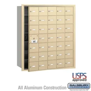 SALSBURY INDUSTRIES 3635SFU Horizontal Mailbox, 35.75 x 40.75 x 16.5 Inch Size, Sandstone, Front Loading | CE7EAP