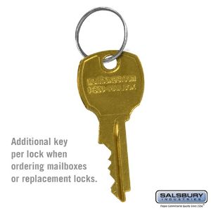 SALSBURY INDUSTRIES 3698 Zusatzschlüssel, 0.5 x 2 x 0.25 Zoll Größe | CE7EJP
