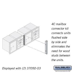 SALSBURY INDUSTRIES 3705CK Horizontaler Briefkasten-Anschlusssatz, 1 x 17.75 x 1.5 Zoll Größe, versenkt montiert | CE7JFR