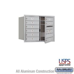 SALSBURY INDUSTRIES 3706D-09 Standard Horizontal MailBox, 4C, 31.125 x 23.5 x 17 Inch Size, 6 Door High | CE7JBQ