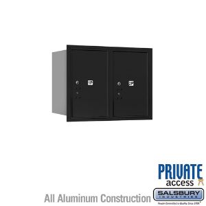 SALSBURY INDUSTRIES 3706D-2PBRP Outdoor Parcel Locker, 31.125 x 23.5 x 17 Inch Size, With Private Access, Black | CE7EFW