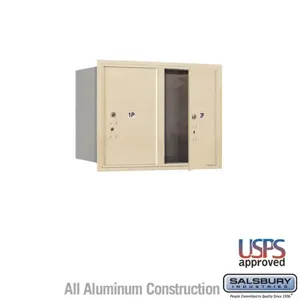 SALSBURY INDUSTRIES 3706D-2PSFU Outdoor Parcel Locker, 31.125 x 23.5 x 17 Inch Size, 6 Door High, Sandstone | CE7EGF