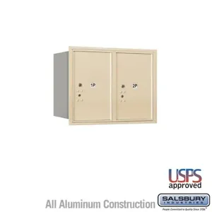 SALSBURY INDUSTRIES 3706D-2PSRU Outdoor Parcel Locker, 31.125 x 23.5 x 17 Inch Size, 6 Door High, Sandstone | CE7EGG