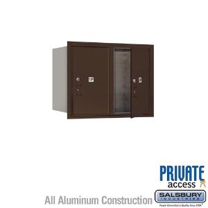 SALSBURY INDUSTRIES 3706D-2PZFP Outdoor Parcel Locker, 31.125 x 23.5 x 17 Inch Size, With Private Access | CE7EFZ