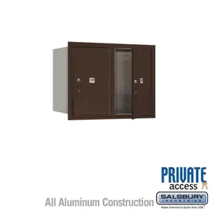 SALSBURY INDUSTRIES 3706D-2PZFP Outdoor Parcel Locker, 31.125 x 23.5 x 17 Inch Size, With Private Access | CE7EFZ