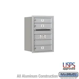 SALSBURY INDUSTRIES 3706S-03ARU Standard Horizontal MailBox, 4C, 16.375 x 23.5 x 17 Inch Size, 6 Door High | CE7EEJ