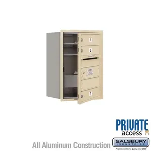 SALSBURY INDUSTRIES 3706S-03SFP Standard Horizontal MailBox, 4C, 16.375 x 23.5 x 17 Inch Size, 6 Door High | CE7EEU