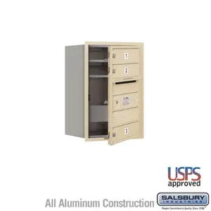 SALSBURY INDUSTRIES 3706S-03SFU Standard Horizontal MailBox, 4C, 16.375 x 23.5 x 17 Inch Size, 6 Door High | CE7EEW