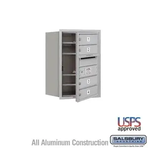 SALSBURY INDUSTRIES 3706S-04 Standard Horizontal MailBox, 4C, 16.375 x 23.5 x 17 Inch Size, 6 Door High | CE7JBY