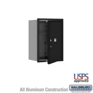 SALSBURY INDUSTRIES 3706S-1PBFU Outdoor Parcel Locker, 16.375 x 23.5 x 17 Inch Size, 6 Door High, Black | CE7EFN