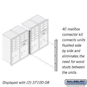 SALSBURY INDUSTRIES 3710CK Horizontaler Briefkasten-Anschlusssatz, 1 x 33.375 x 1.5 Zoll Größe, versenkt montiert | CE7JFH