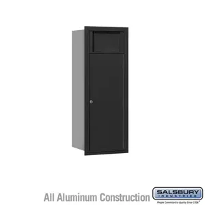 SALSBURY INDUSTRIES 3710S-1BBF Horizontal Receptacle Bin, 4C, 16.375 x 37.5 x 17 Inch Size, 10 Door High, Black | CE7XVL