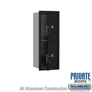 SALSBURY INDUSTRIES 3710S-2PBFP Outdoor Parcel Locker, 16.375 x 37.5 x 17 Inch Size, 10 Door High, Black | CE7XVA