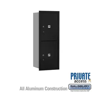 SALSBURY INDUSTRIES 3710S-2PBRP Outdoor Parcel Locker, 16.375 x 37.5 x 17 Inch Size, 10 Door High, Black | CE7XVB