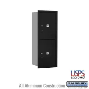 SALSBURY INDUSTRIES 3710S-2PBRU Outdoor Parcel Locker, 16.375 x 37.5 x 17 Inch Size, 10 Door High, Black | CE7XVD