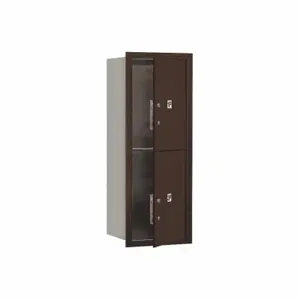 SALSBURY INDUSTRIES 3710S-2PZFU Horizontal Mailbox Pl5 2 Door Bronze Fl 37-1/2 Inch | AG3HGK 33KX38