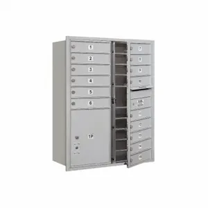 SALSBURY INDUSTRIES 3711D-15AFU Horizontal Mailbox Usps 16 Doors Aluminium Fl 41 Inch | AG3LFE 33LU27