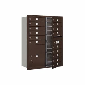 SALSBURY INDUSTRIES 3711D-15ZFU Horizontal Mailbox Usps 16 Doors Bronze Fl 41 Inch | AG3LFL 33LU33