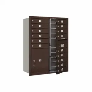 SALSBURY INDUSTRIES 3711D-15ZFU Horizontal Mailbox Usps 16 Doors Bronze Fl 41 Inch | AG3LFL 33LU33