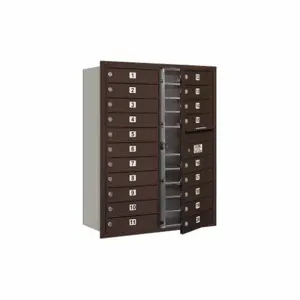 SALSBURY INDUSTRIES 3711D-20ZFU Standard Horizontal MailBox, 4C, 31.12 x 41 x 17 Inch Size, 11 Door High, Bronze | CE7DWE