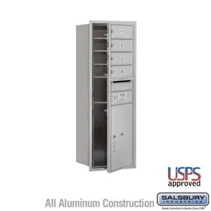 SALSBURY INDUSTRIES 3711S-04 Standard Horizontal MailBox, 4C, 16.375 x 41 x 17 Inch Size, 11 Door High | CE7JAZ