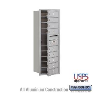 SALSBURY INDUSTRIES 3711S-09 Standard Horizontal MailBox, 4C, 16.375 x 41 x 17 Inch Size, 11 Door High | CE7JBD