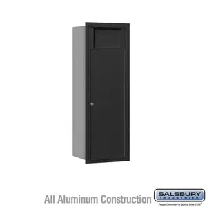 SALSBURY INDUSTRIES 3711S-1BBF Horizontal Receptacle Bin, 4C, 16.375 x 41 x 17 Inch Size, 11 Door High, Black | CE7DXD