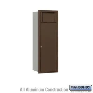 SALSBURY INDUSTRIES 3711S-1BZR Horizontal Receptacle Bin, 4C, 16.375 x 41 x 17 Inch Size, 11 Door High, Bronze | CE7DXG