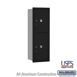 SALSBURY INDUSTRIES 3711S-2PBRU Outdoor Parcel Locker, 16.375 x 41 x 17 Inch Size, 11 Door High, Black, Black | CE7DWU