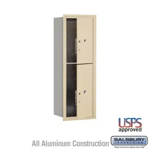 SALSBURY INDUSTRIES 3711S-2PSFU Outdoor Parcel Locker, 16.375 x 41 x 17 Inch Size, 11 Door High, Sandstone | CE7DWW